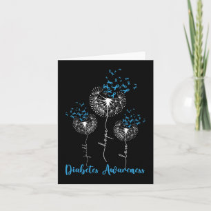 Cartão Faith Hope ama Dandelion Flower Diabetes Awarenes
