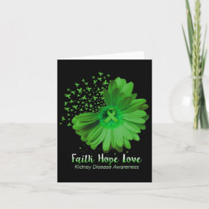 Cartão Faith Hope ama Doença Renal Sensibilização Girasso