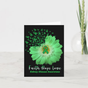Cartão Faith Hope ama Doença Renal Sensibilização Rib Ver