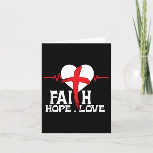 Cartão Faith Hope ama Jesus Cristo Natal Cristão