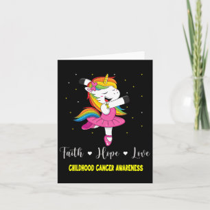 Cartão Faith Hope ama o Cancer de Infância Dandelion Awar