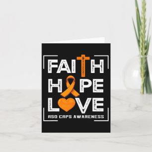 Cartão Faith Hope ama Rsd Crps Consciência 1