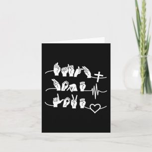 Cartão Faith Hope Love - Christian Religion Heartbeat Cro