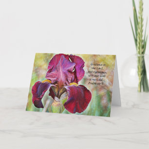 Cartão Faith Iris Flowers Pensamentos de Você