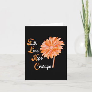 Cartão Faith Love Esperava Coragem Aml Leukemia Consciênc