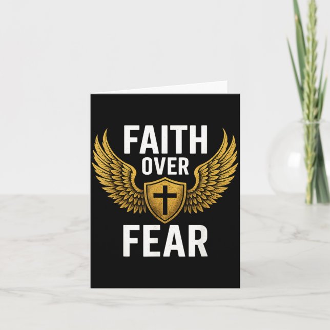 Cartão Faith Over Fear Gold  (Frente)