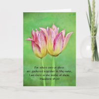 Faith Tulips Art Bíblia Verse Card