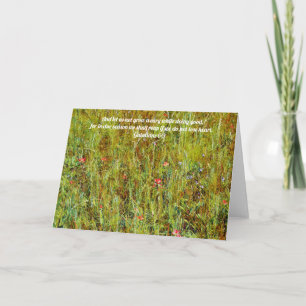 Cartão Faith Wildflower Bíblia Verse Card