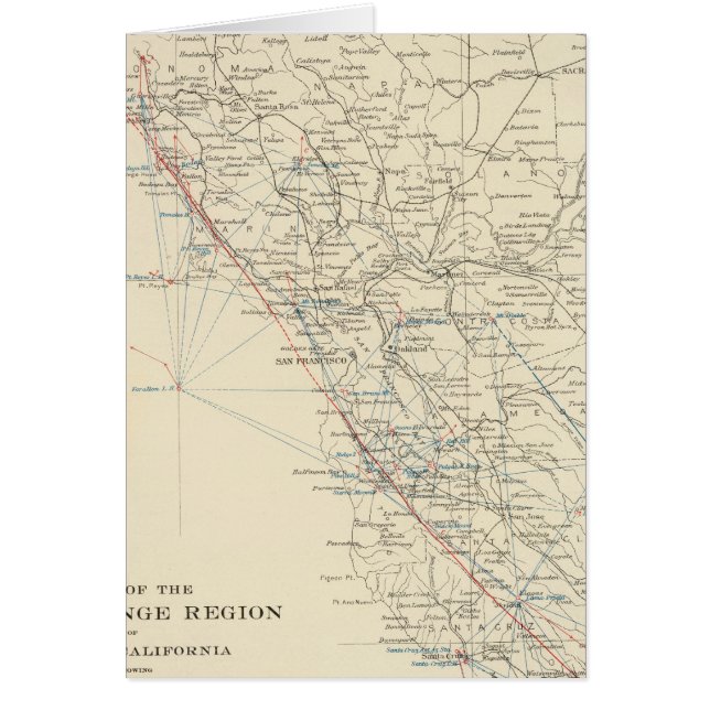 Cartão Faixa costeira do médio estado da Califórnia (Frente)