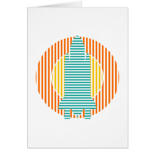 Cartão faixas de foguetes-sol