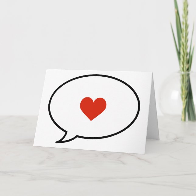 Cartão Fala de amor (Frente)
