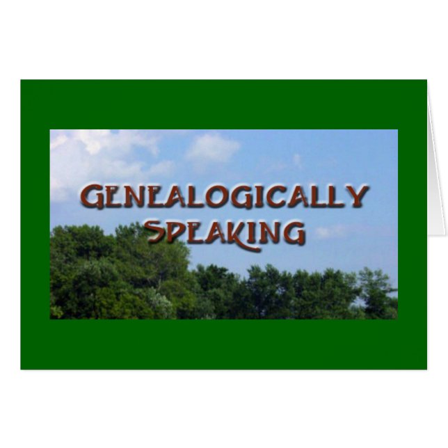 Cartão Falando Genealogicamente (Frente Horizontal)