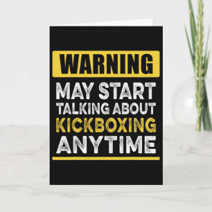 Cartão Falando Sobre Kickboxing a Qualquer Momento Kickbo