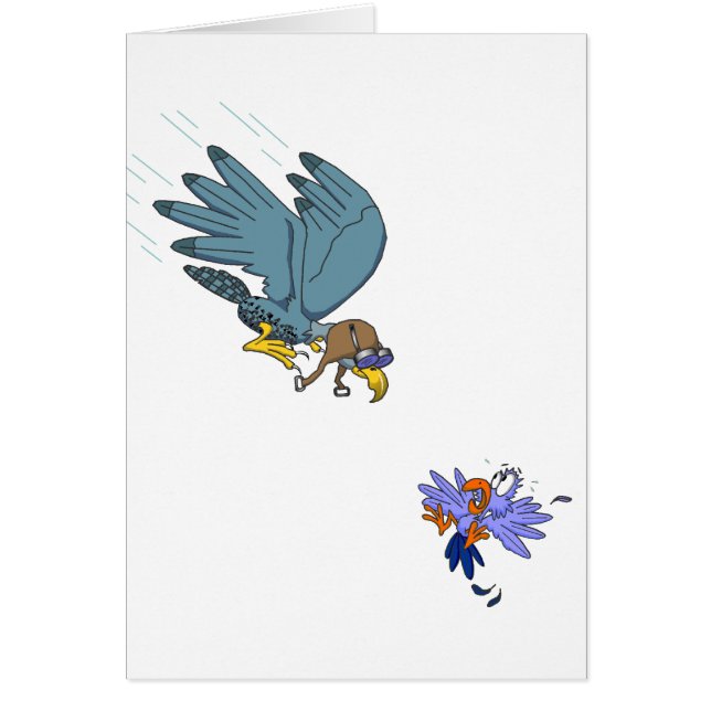 Cartão Falcão com óculos (Frente)