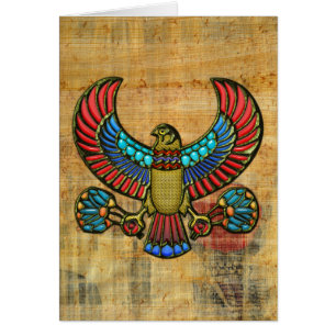Cartão Falcão Egípcio