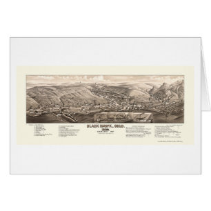 Cartão Falcão preto, mapa panorâmico do CO - 1882