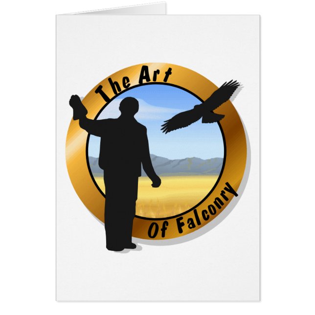 Cartão Falconer Medallion Round Card (Frente)