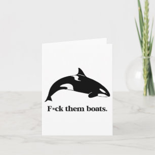 Cartão Fale Com Eles Barcos X Baleia Assassina Orca Ensin