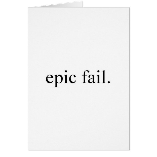 Cartão falha épico (Frente)