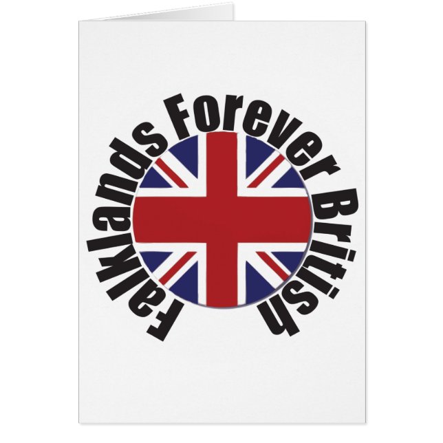 Cartão Falkland é para sempre britânico (Frente)