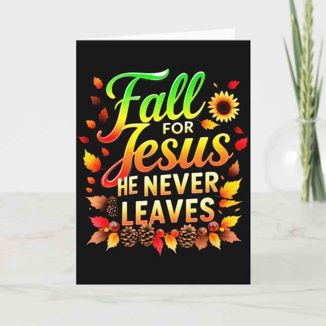 Cartão Fall Christian Thanksgiving Jesus My Favourite Sea (Frente)