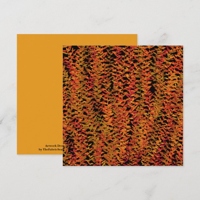 Cartão Fall Season Changing Colors Foliage Leaves Art (Frente/Verso)