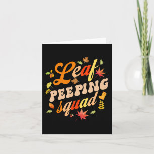 Cartão Fall Season deixa o Peeper Leaf Peeping Squad