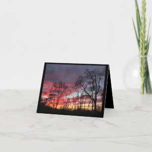 Cartão Fall, solstice, sunset, colorful, greeting card