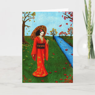 Cartão "Falling Leaves"