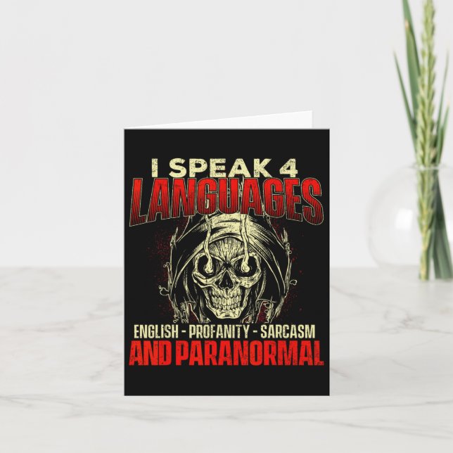 Cartão Falo 4 idiomas - Fantasma Caça Paranormal (Frente)
