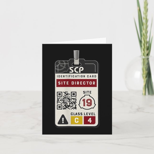 Cartão Falso Crachá de Diretor do Site Scp  (Frente)