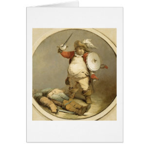 Cartão Falstaff com o corpo de Hotspur, c.1786 (óleo