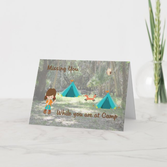 Cartão Falta a sua placa auxiliar enquanto está no acampa (Frente)