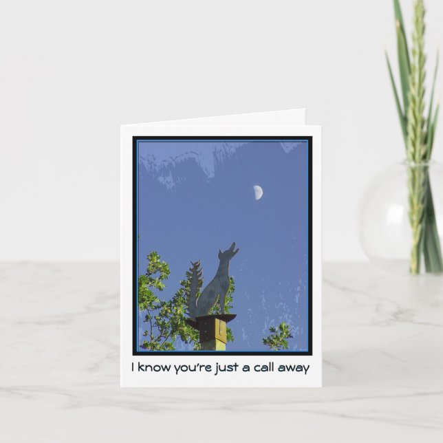 Cartão Faltando o--Apenas uma chamada ausente--Chacal e (Frente)