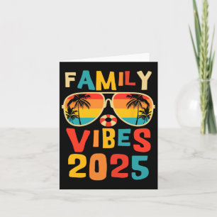 Cartão Família 2025 Vibes - Fazer De Férias De Reunião Da