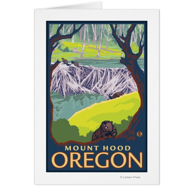 Cartão Família Beaver - Mount Hood, Oregon (Frente)