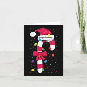 Cartão Família Candy Cane Crew de Luzes de Natal Correspo