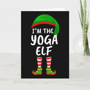 Cartão Família Combinada Divertida Eu Sou O Elfo De Yoga 