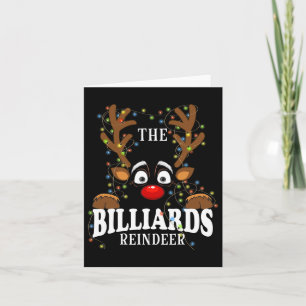 Cartão Família Correspondente A Reindeer Billiards No Nat