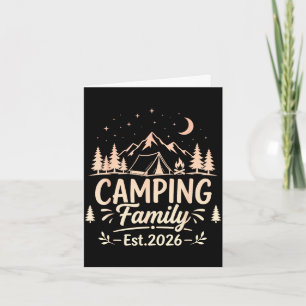 Cartão Família de camping est2026 família de camping comb
