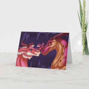 Cartão Família de Dragões