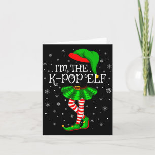 Cartão Família de Natal K-p Elf Grupo de Mulheres Meninas