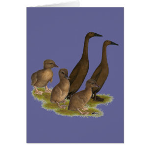 Cartão Família de Patos de Chocolate Runner