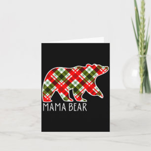 Cartão Família de Pijama de Natal da Mamãe Urso