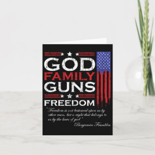 Cartão Família Deus Armas E Liberdade Cristão Mega 2020 T