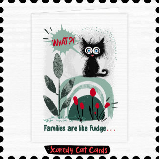 Cartão Família do Gatinho Medroso