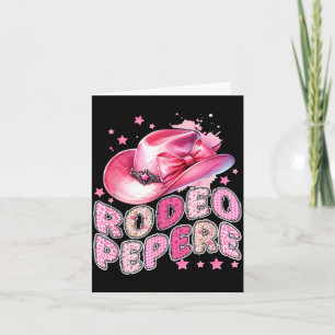 Cartão Família do Rodeio Pepere Cowgirl Rosa 1º Aniversár
