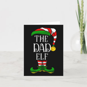 Cartão Família Elf pai Correspondente Grupo de Natal Engr