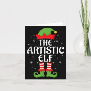 Cartão Família Elf Xmas Artista Correspondente ao Cristo 