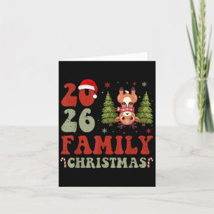 Cartão Família Engraçada Natal 2026 Rebelde Xmas Matching